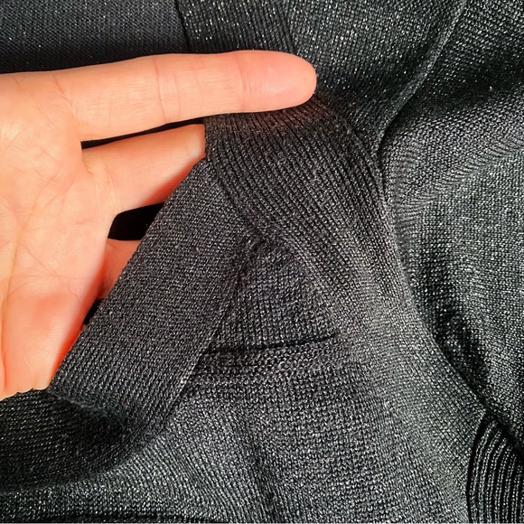 🖤 ATMOSPHERE BLACK SHIMMER SHORT SLEEVE FITTED DRESS! - Picture 7 of 11